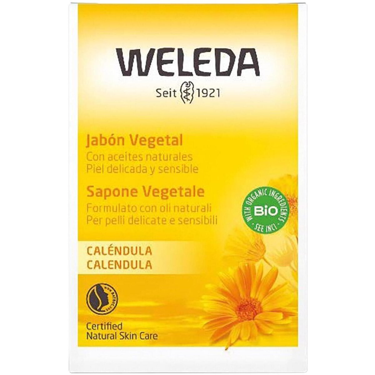 L'Amande Pflanzenseife Malve/Ringelblume – 200g, Sanft Für Die Ganze Familie, Hypoallergen, Hergestellt In Italien