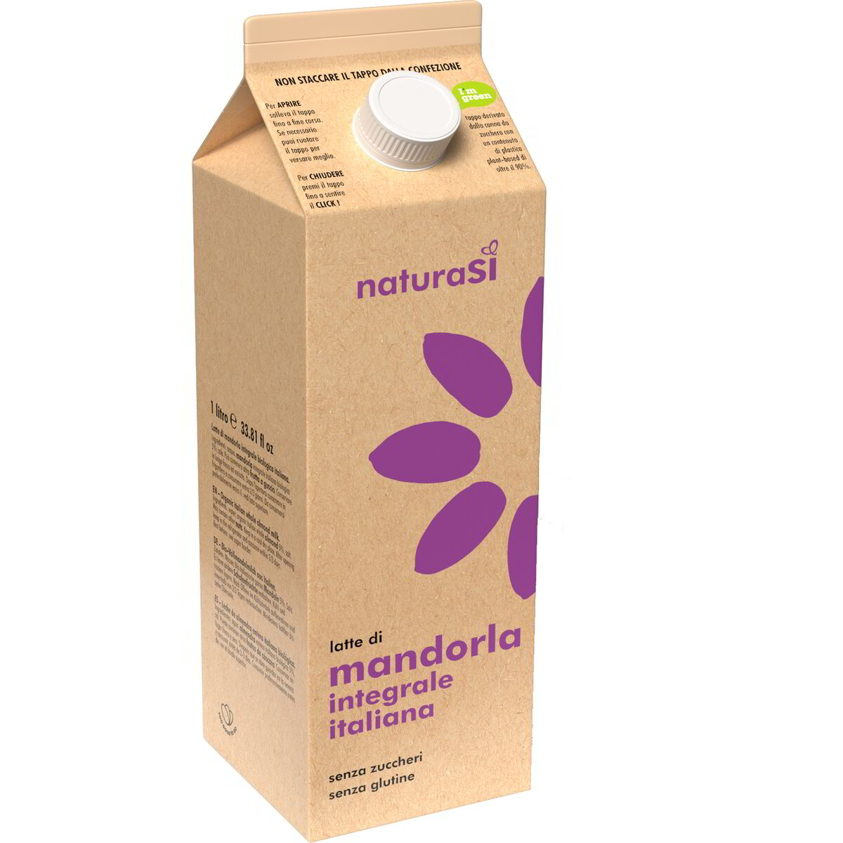 Latte di mandorla integrale italiana
