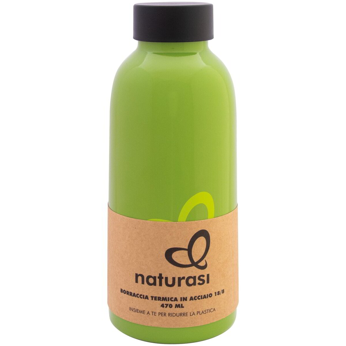 Navaris Bottiglia Termica Acqua Detox 500 ml - Borraccia in Acciaio
