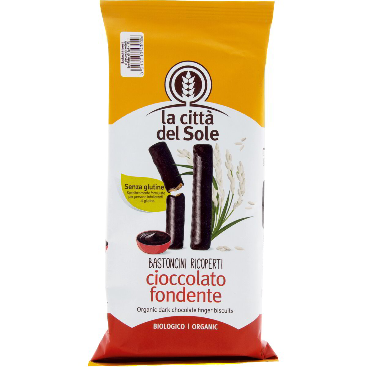 Bastoncini ricoperti di cioccolato fondente