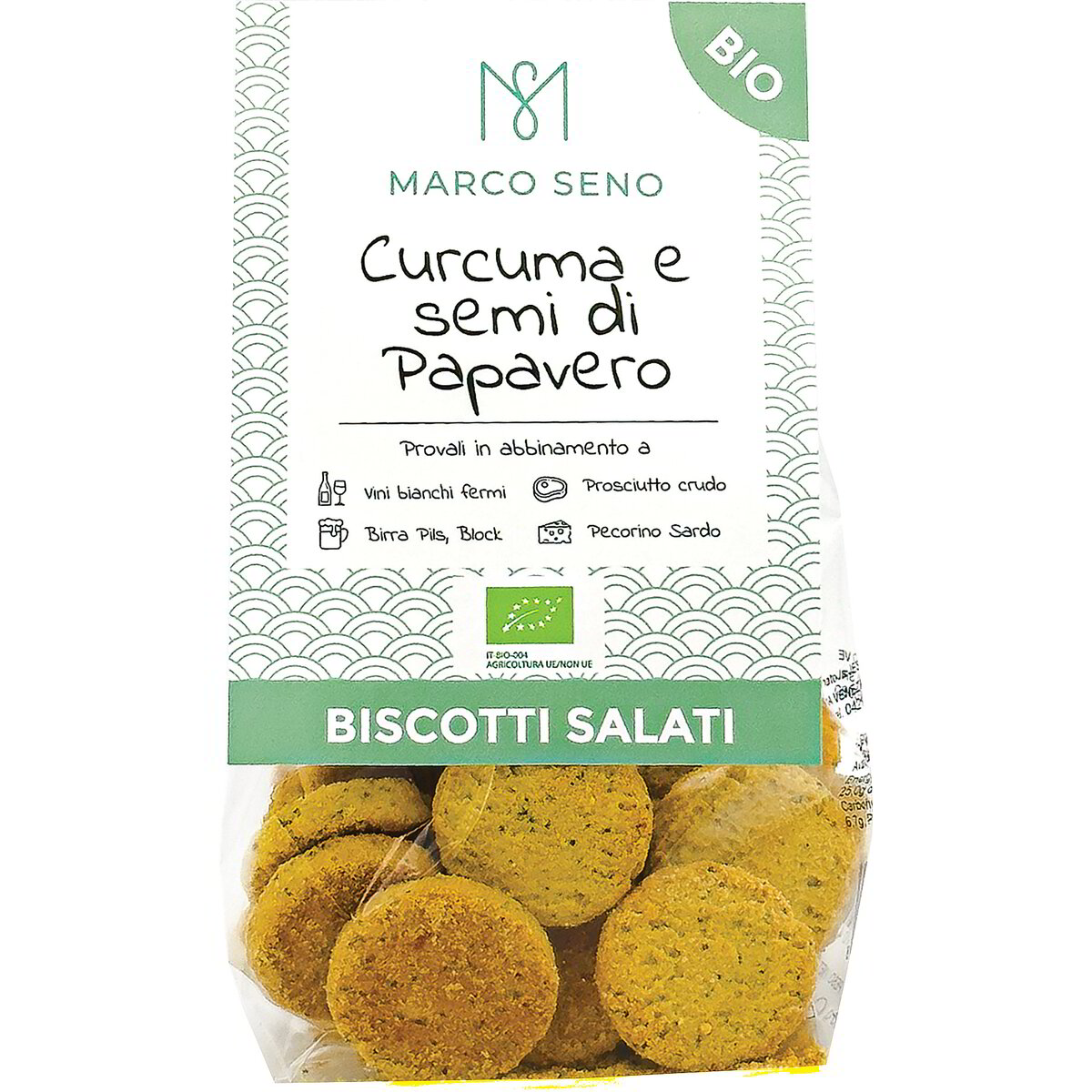 Biscotti salati con curcuma e semi di papavero