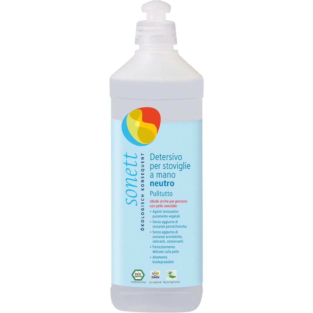 Detersivo neutro liquido per stoviglie a mano pulitutto