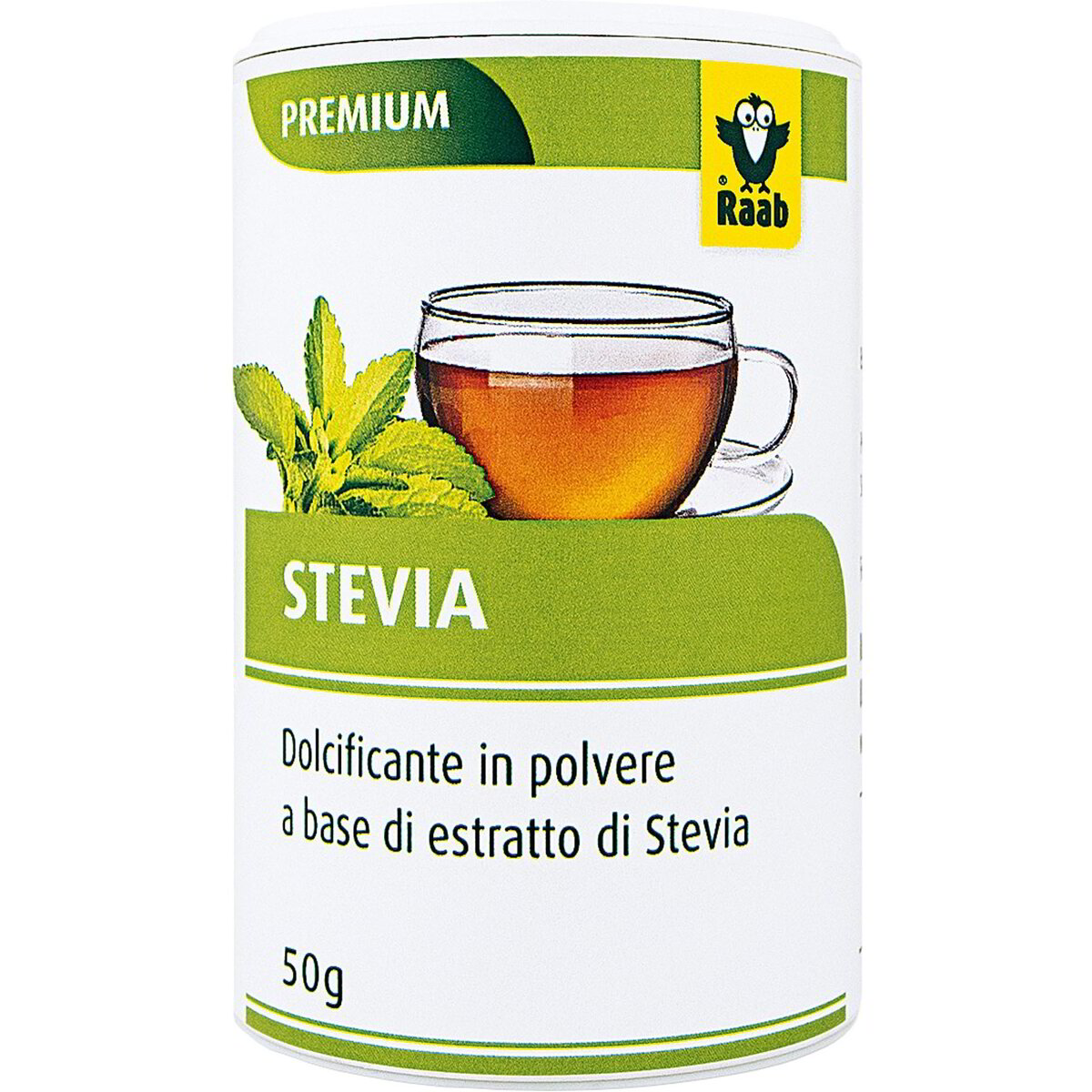 Dolcificante in polvere a base di estratto di stevia