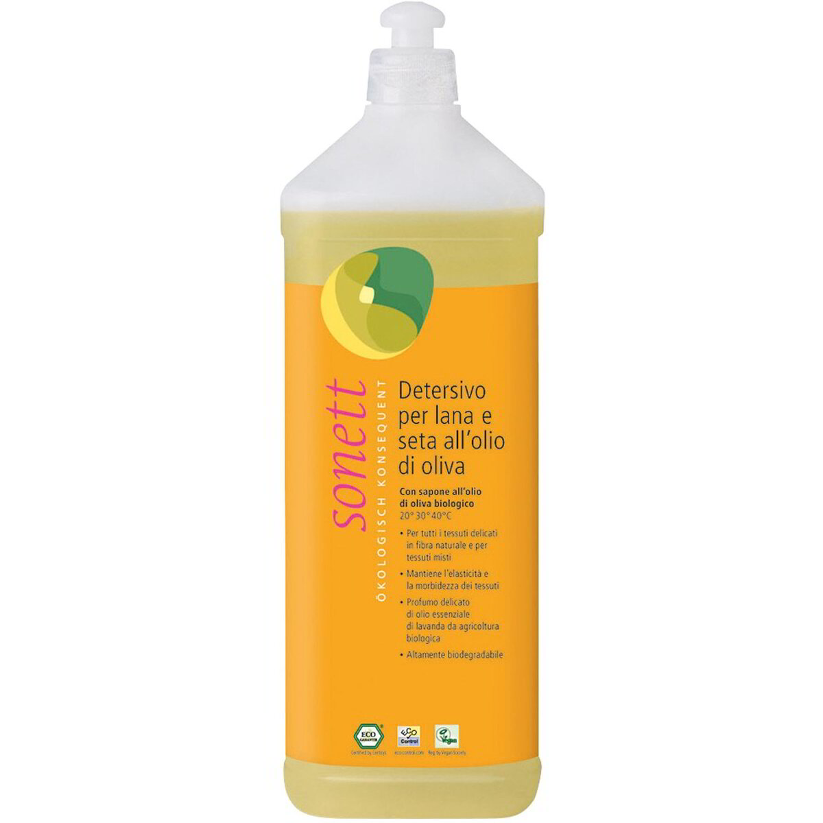 Detersivo liquido per lana e seta all'olio di oliva