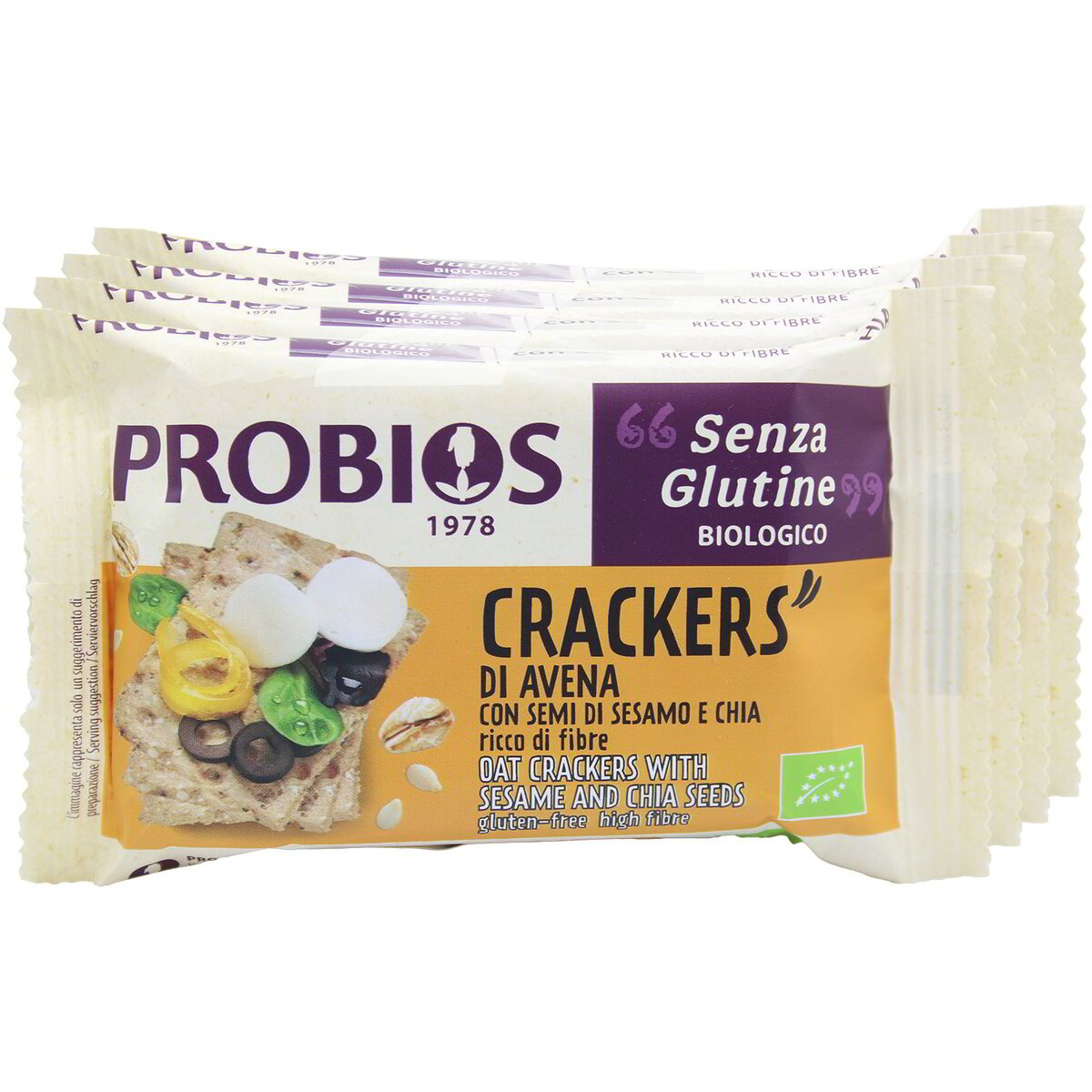 Crackers di avena con semi di sesamo e chia