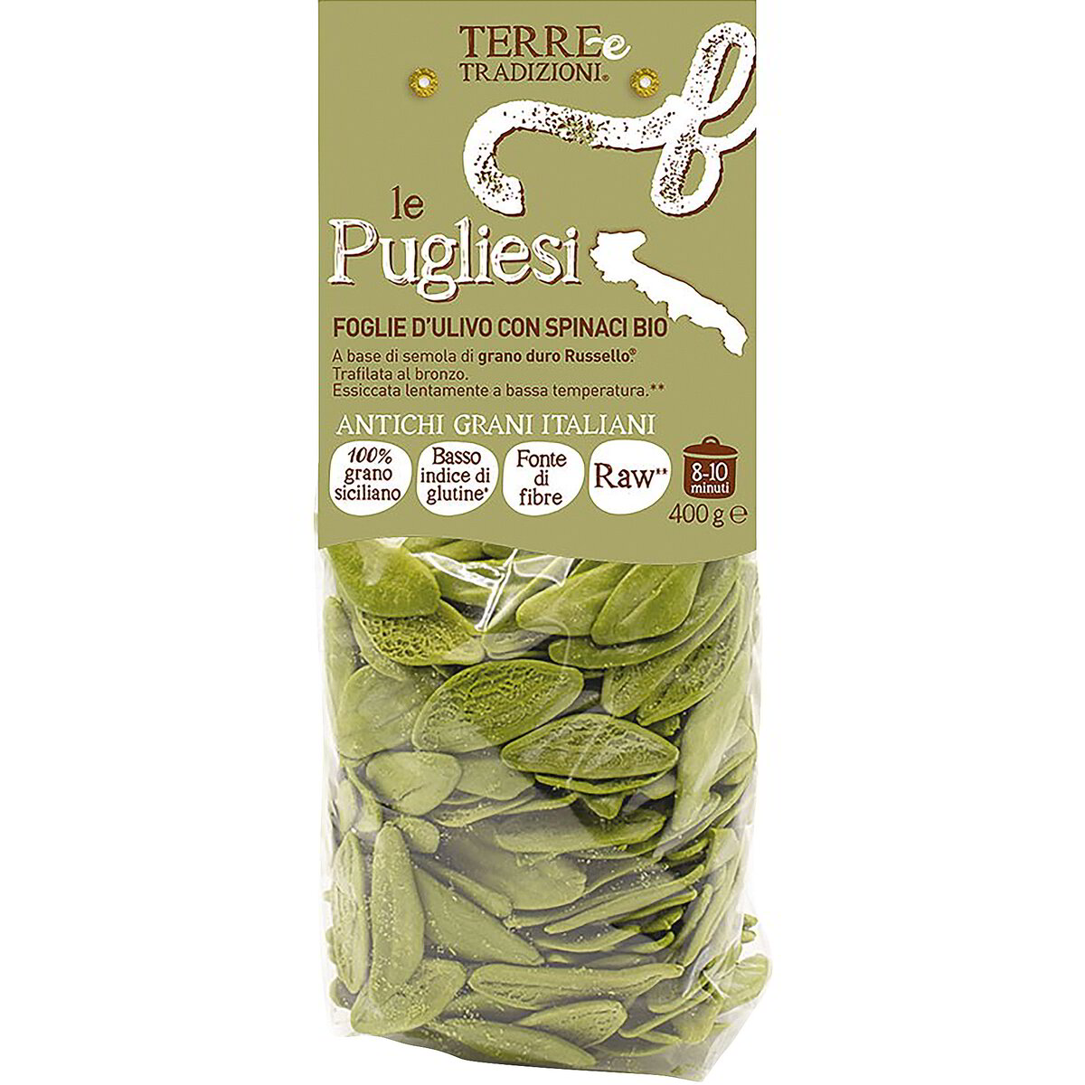 Pasta Foglie d'Ulivo con spinaci bio
