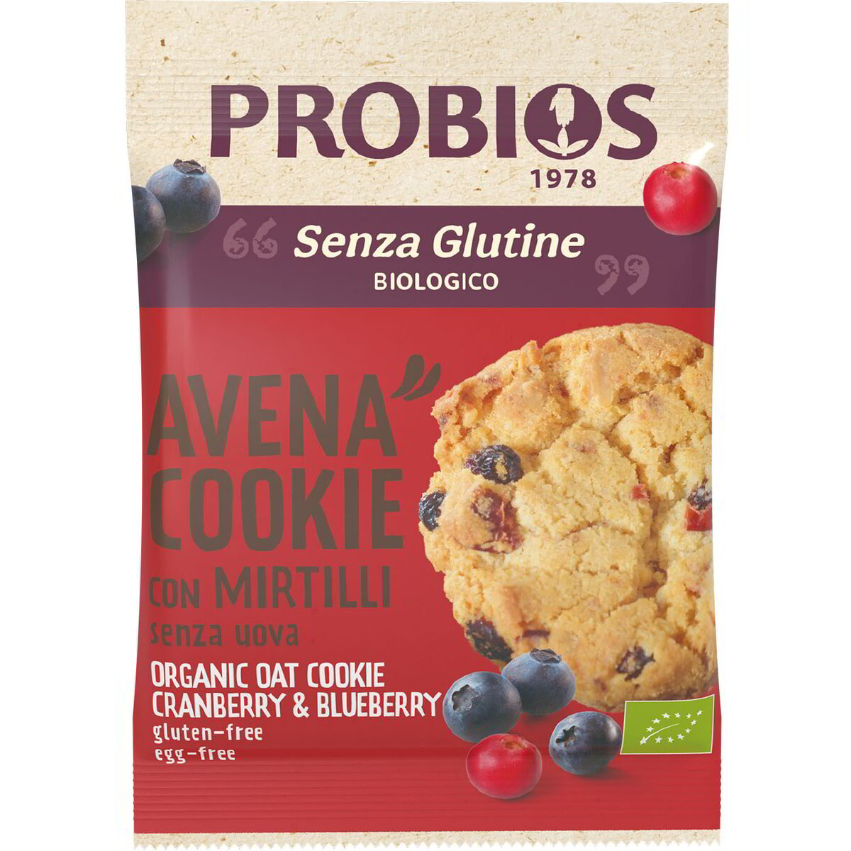 Avena cookie con mirtilli