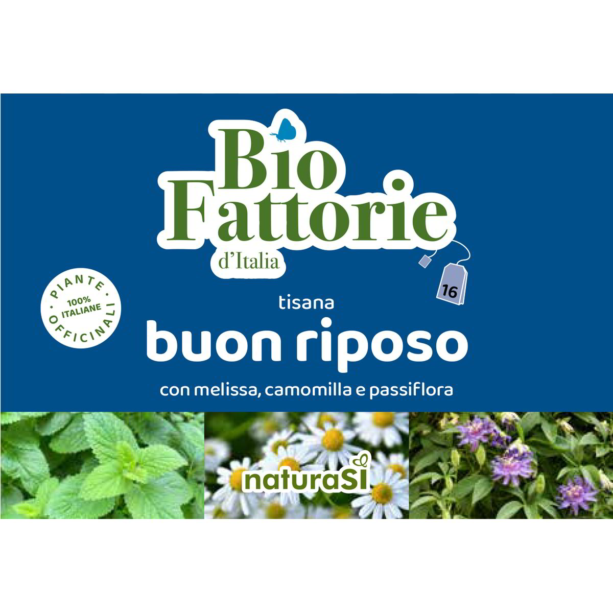 Tisana buon riposo con melissa, camomilla e passiflora