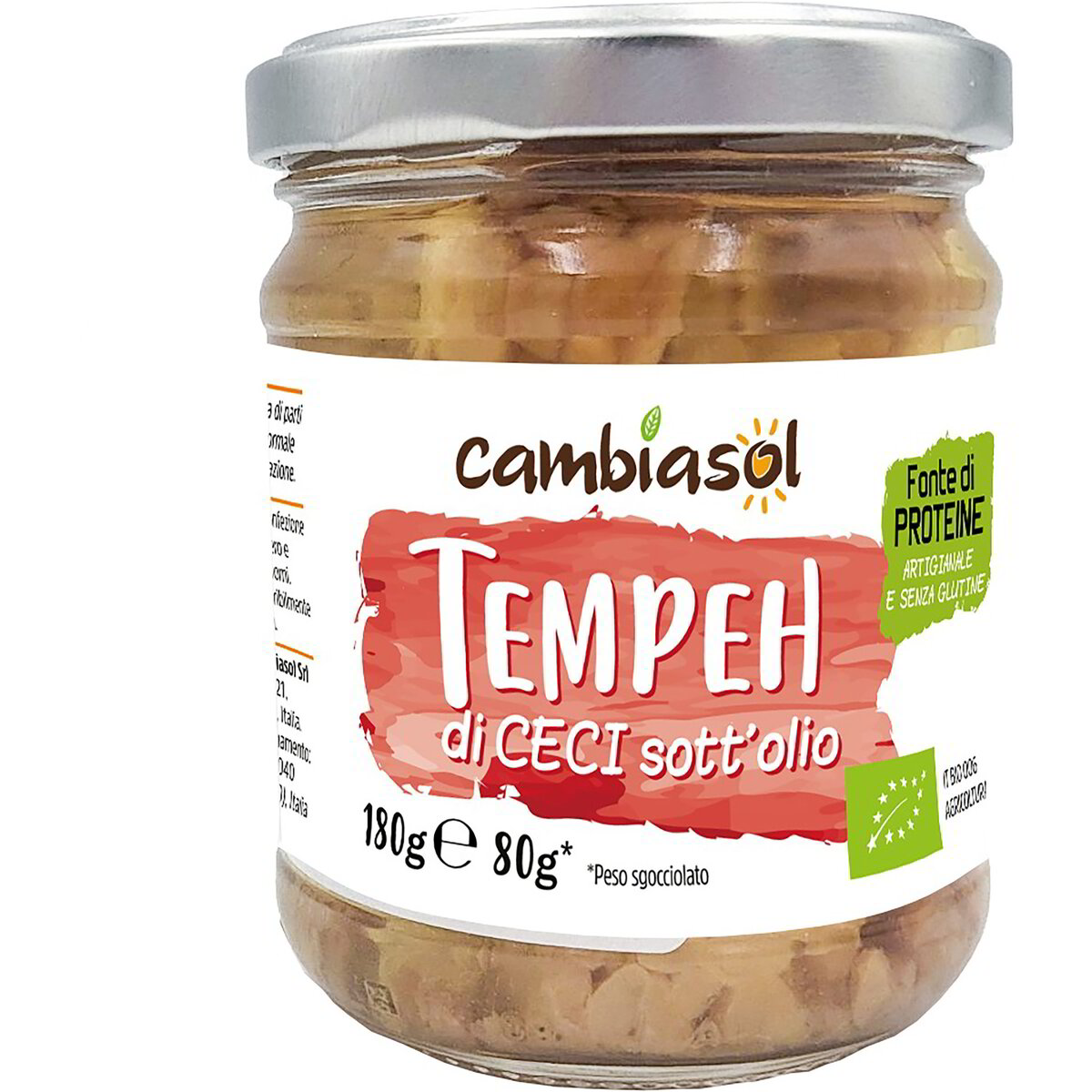 Tempeh di ceci sott'olio