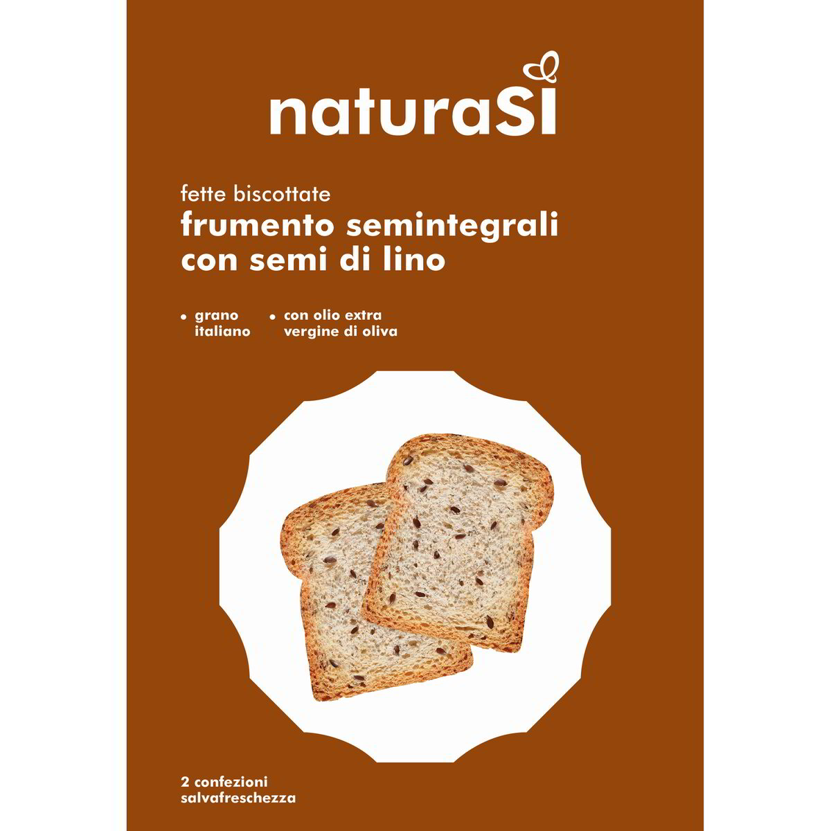 Fette biscottate frumento semintegrali con semi di lino
