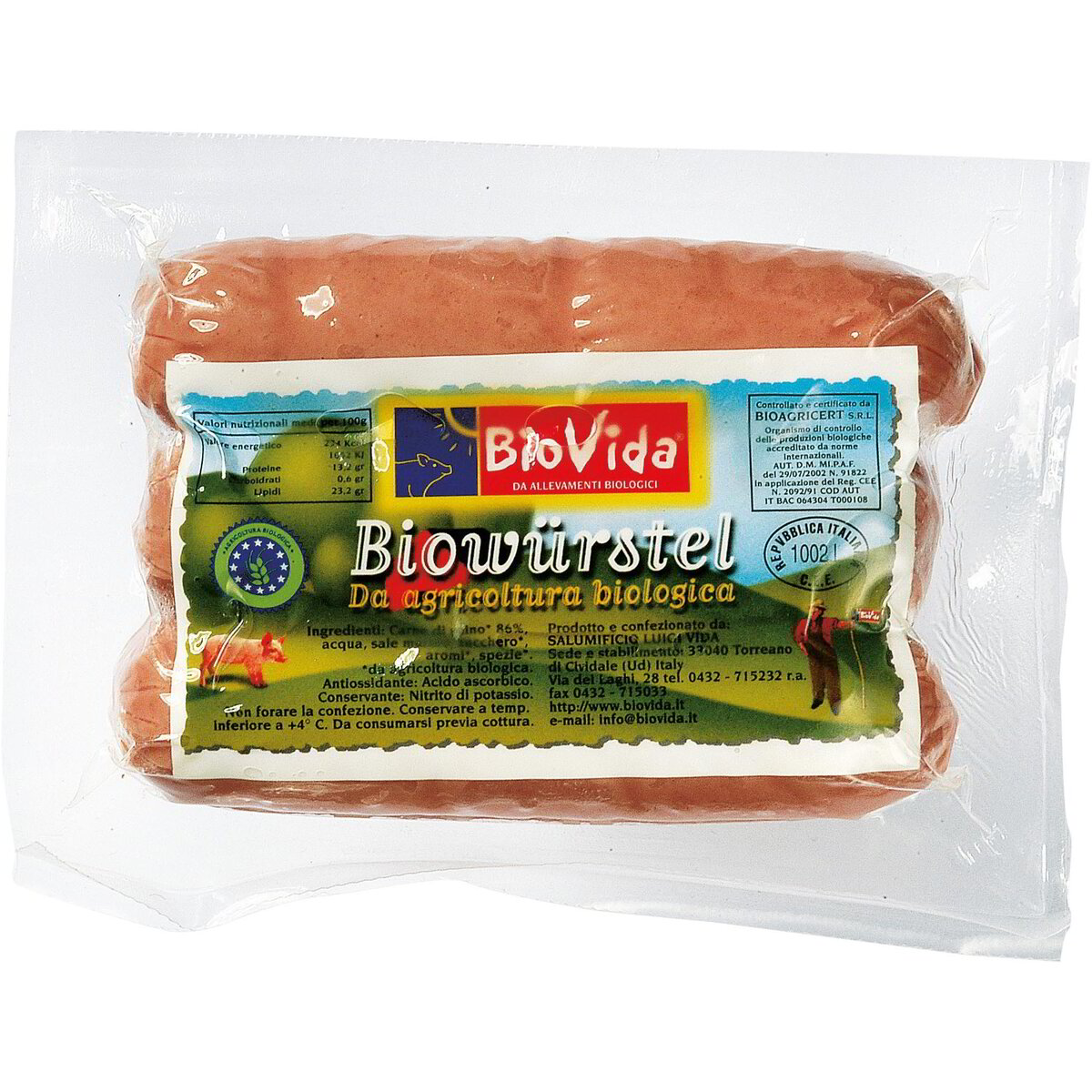 Biowurstel di suino