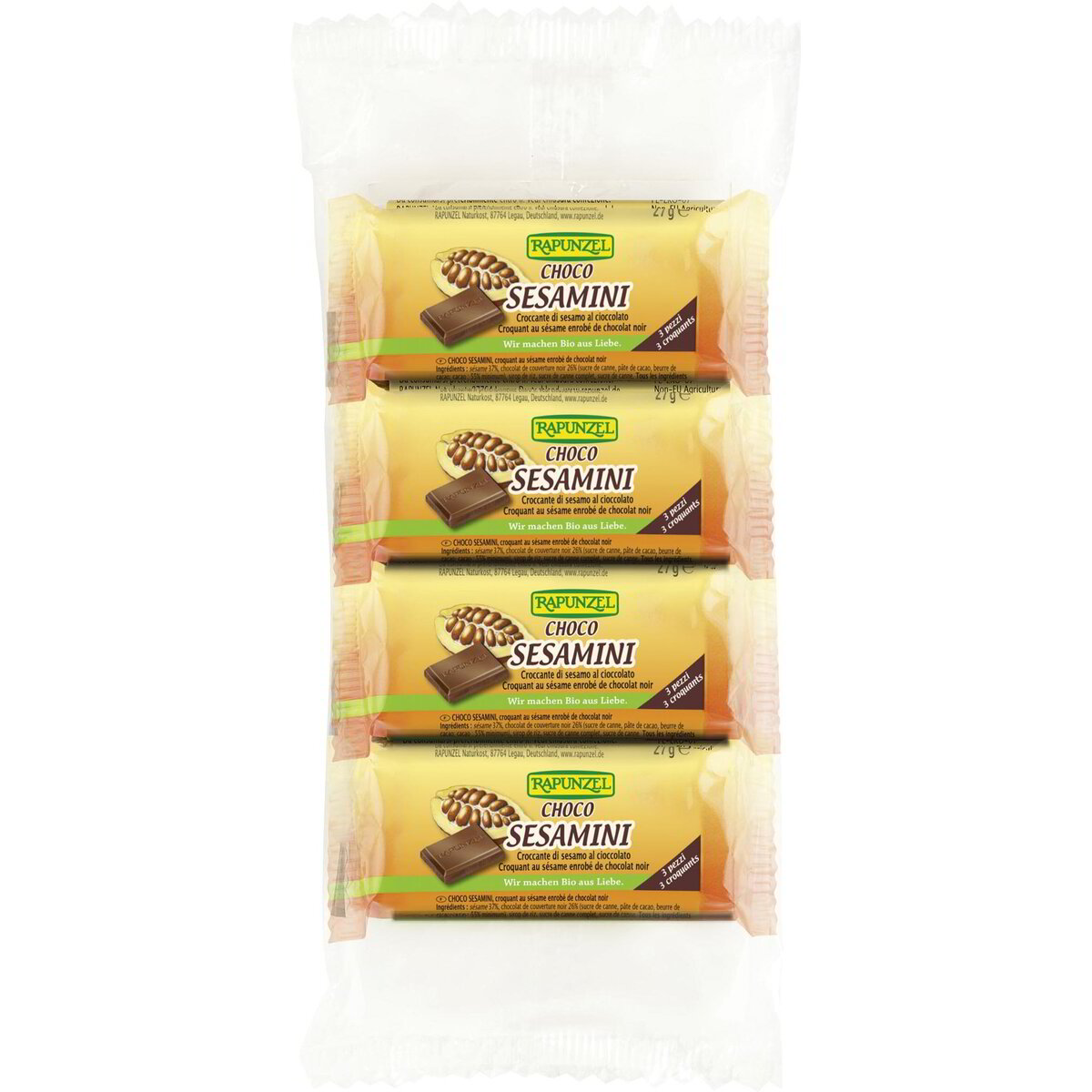 Croccante di sesamo al cioccolato Choco Sesamini multipack