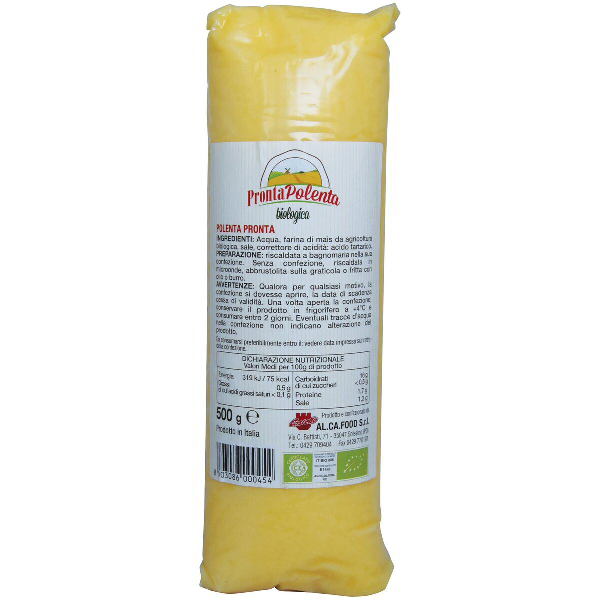 Polenta pronta cilindrica