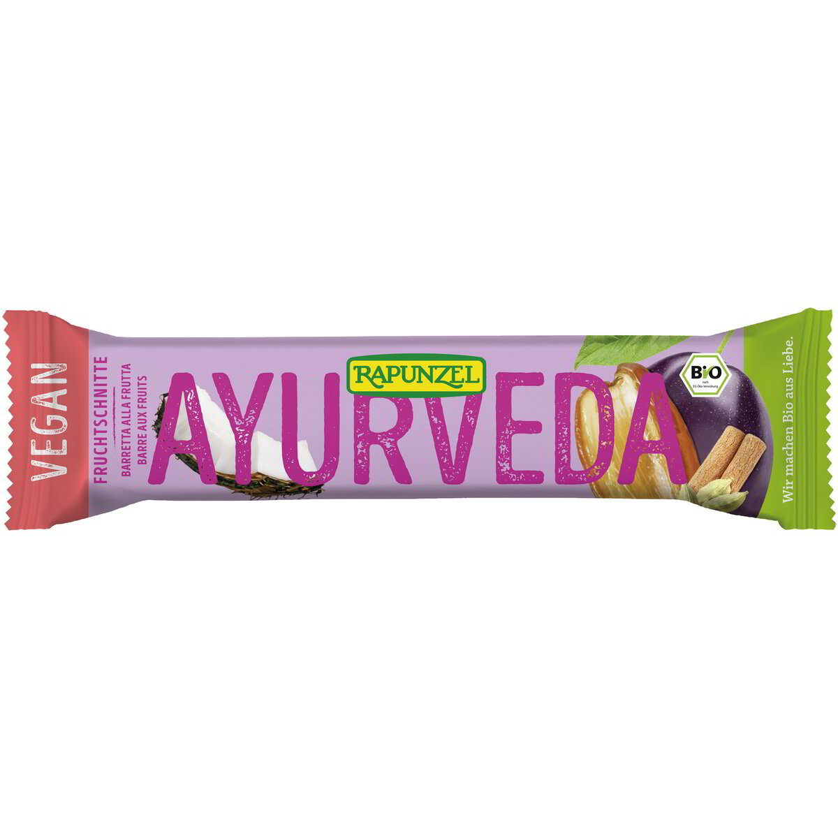 Barretta alla frutta Ayurveda con datteri e uvetta