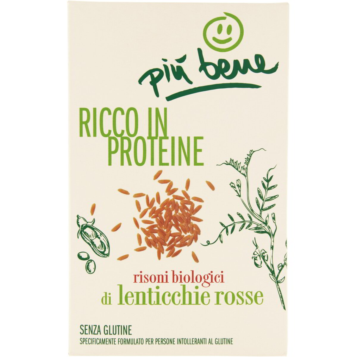 Risoni biologici di lenticchie rosse - Ricco In Proteine