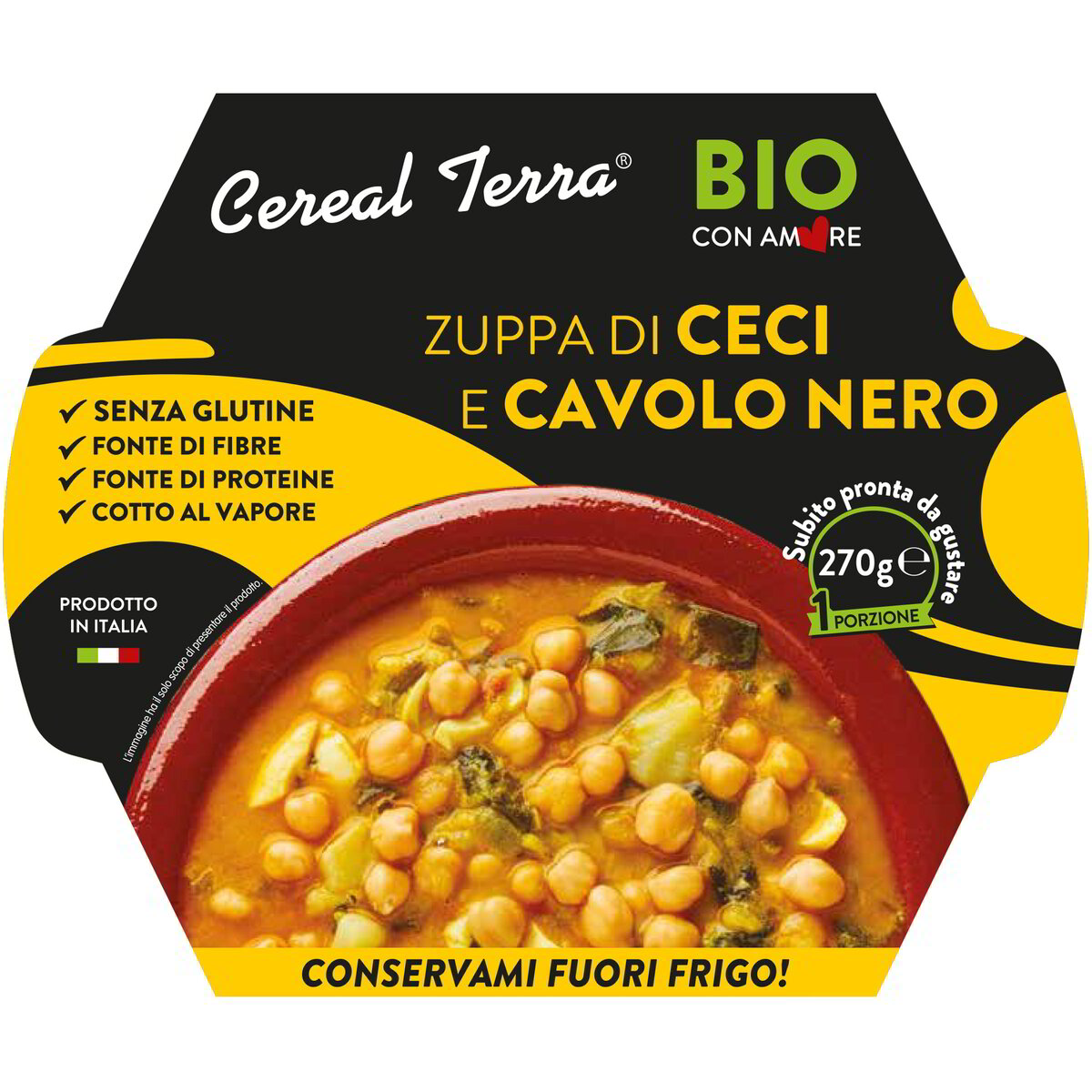 Zuppa pronta di ceci e cavolo nero