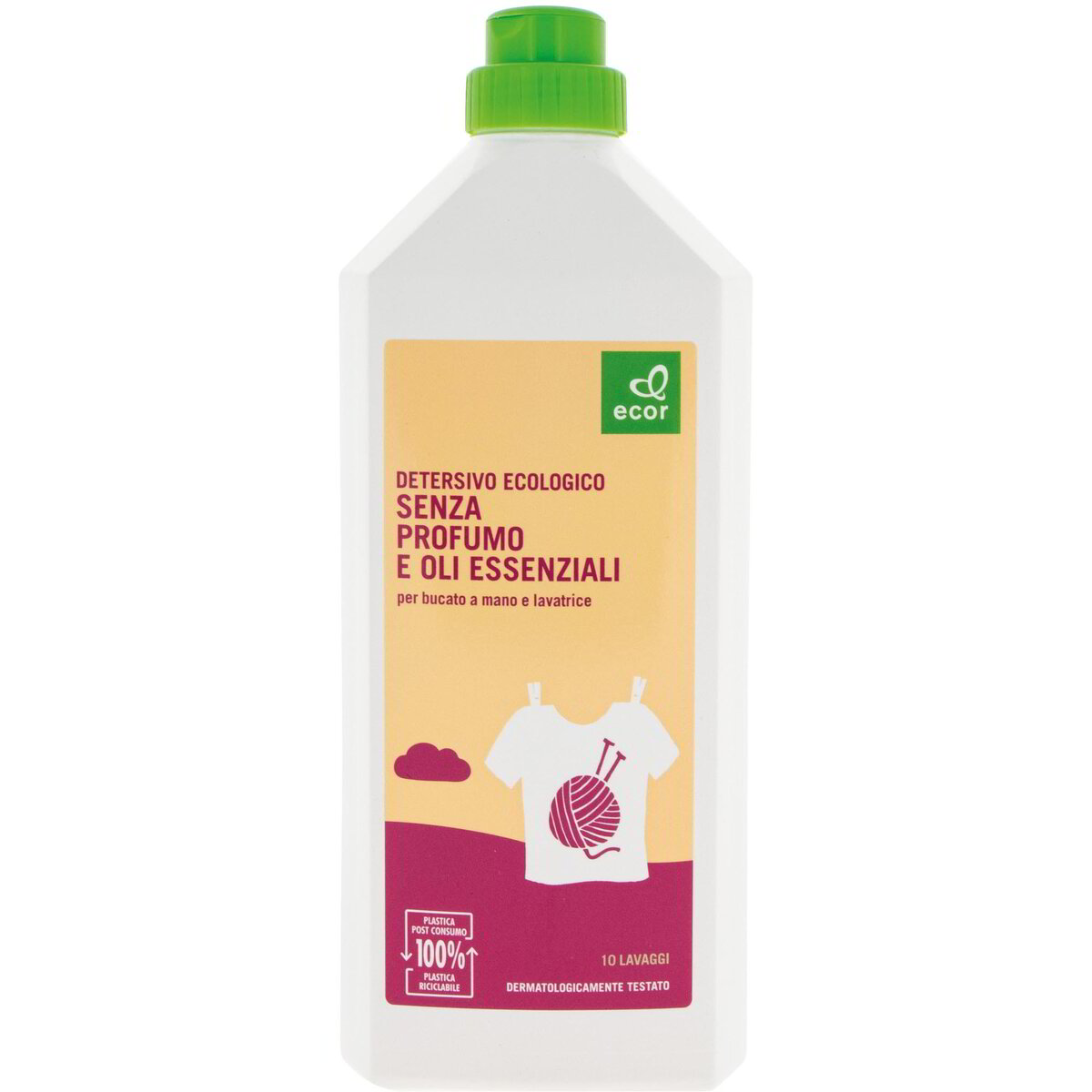 Detersivo liquido senza profumo e oli essenziali