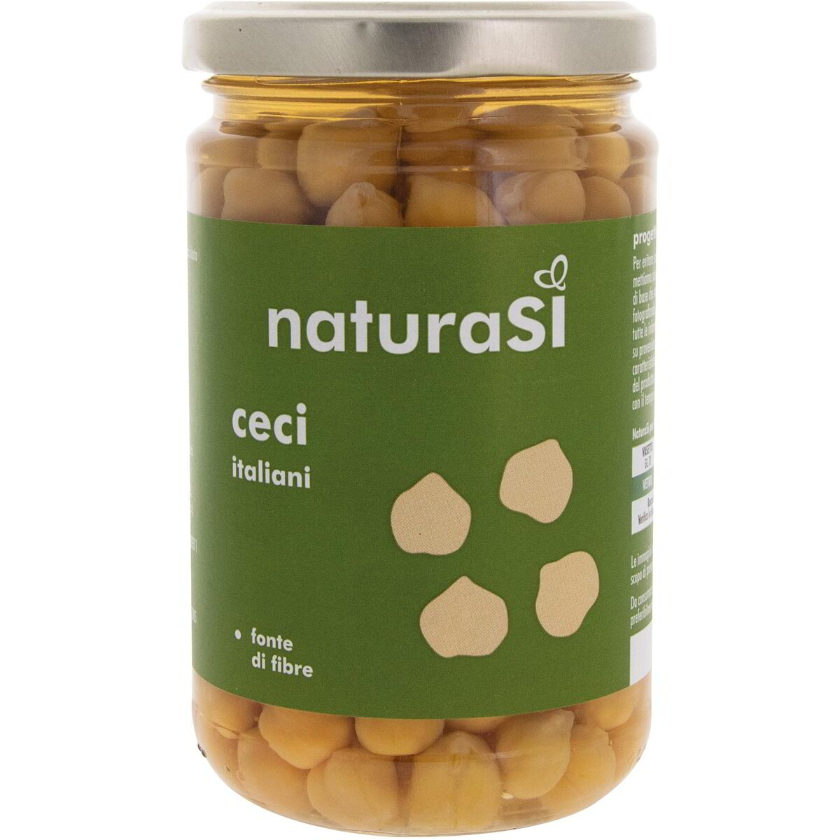 Ceci al naturale in vetro