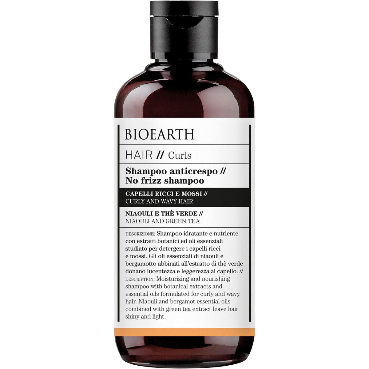 Shampoo anticrespo niaouli e tè verde