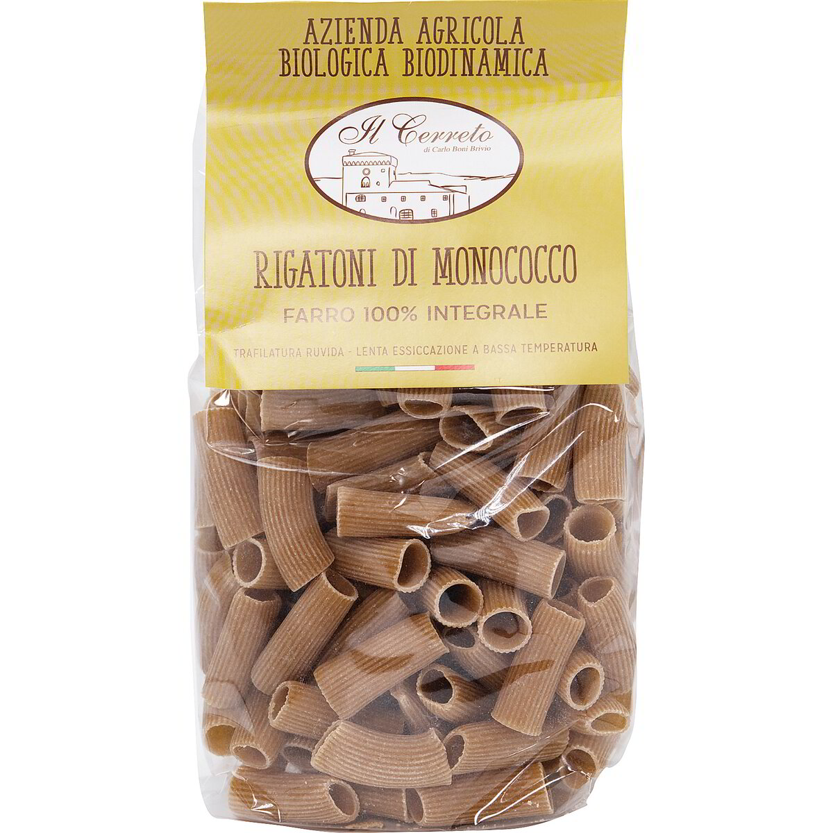 Rigatoni di farro monococco integrale