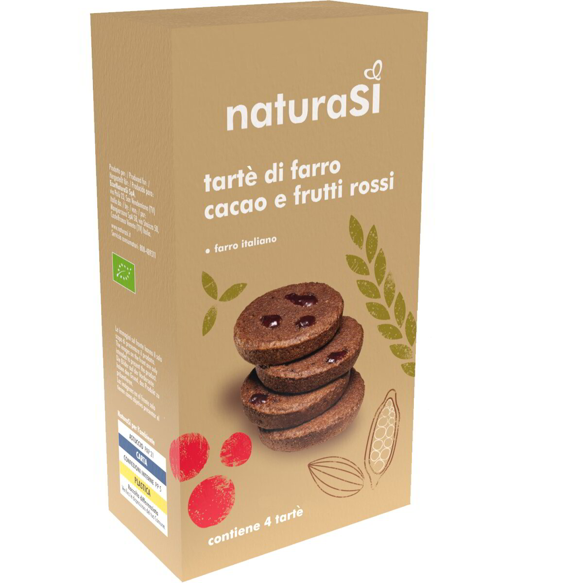 Tartè di farro, cacao e frutti rossi