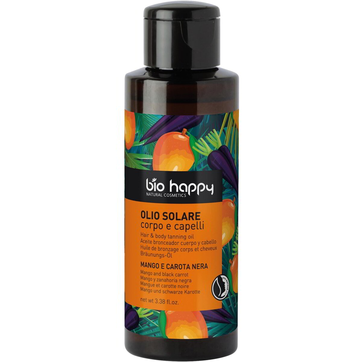 Olio solare corpo e capelli burro di mango e carota nera