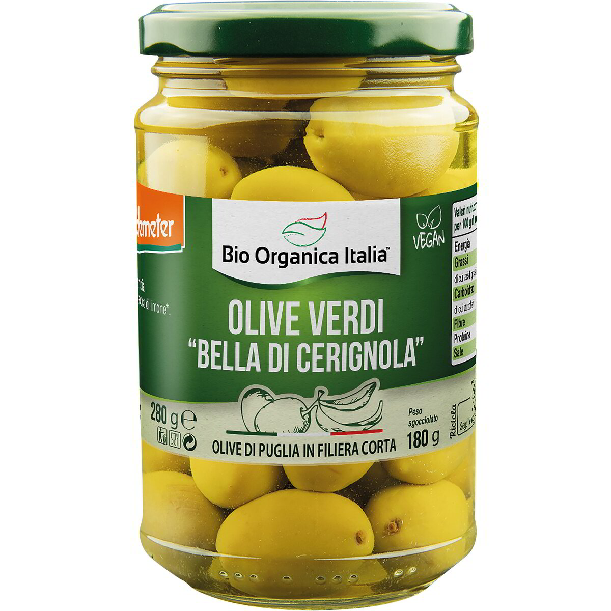 Olive verdi Bella di Cerignola in salamoia