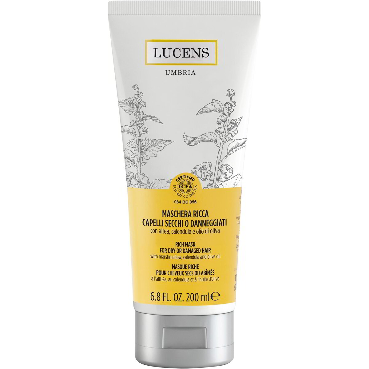 Maschera ricca capelli secchi e danneggiati con altea e calendula