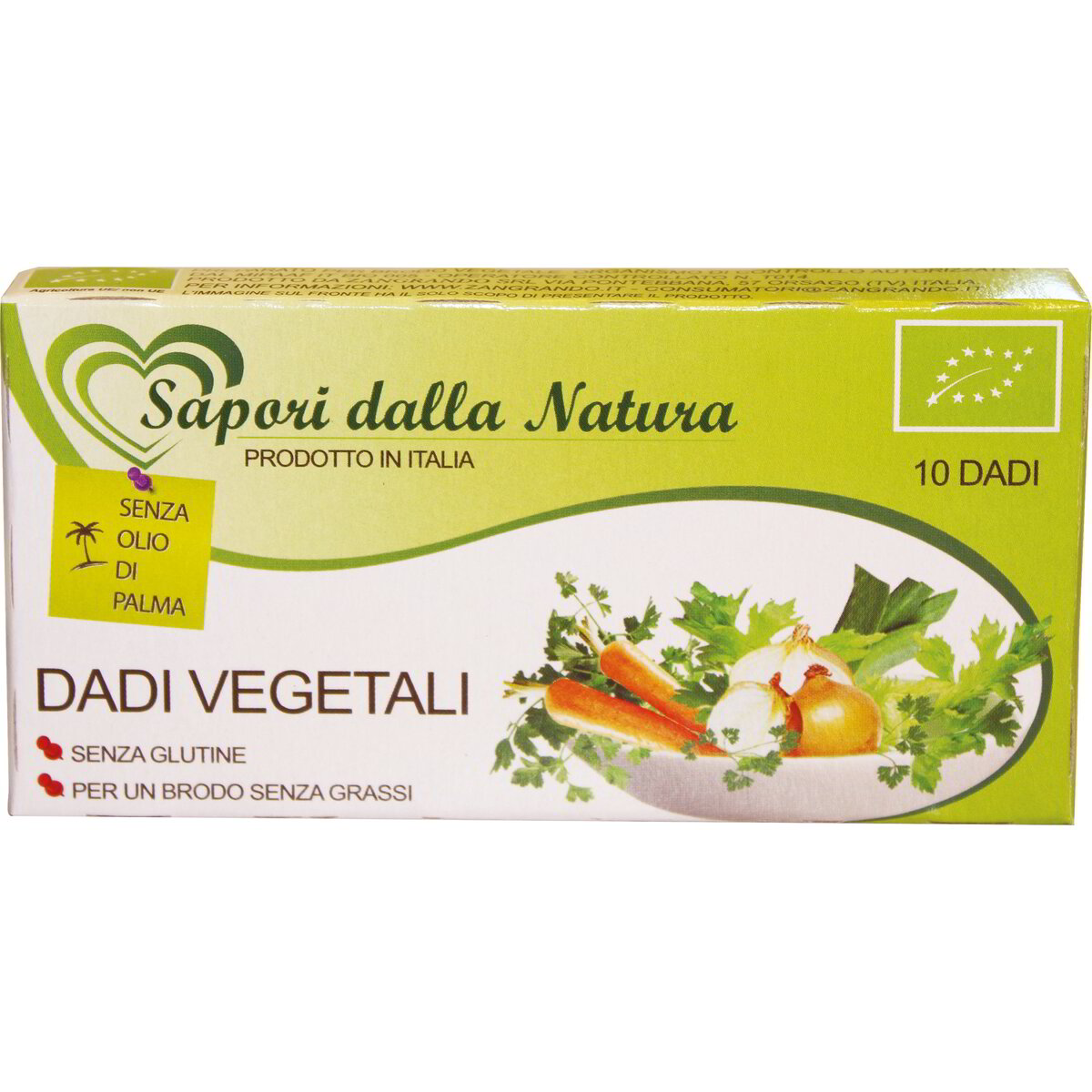 Brodo vegetale in dadi senza olio di palma