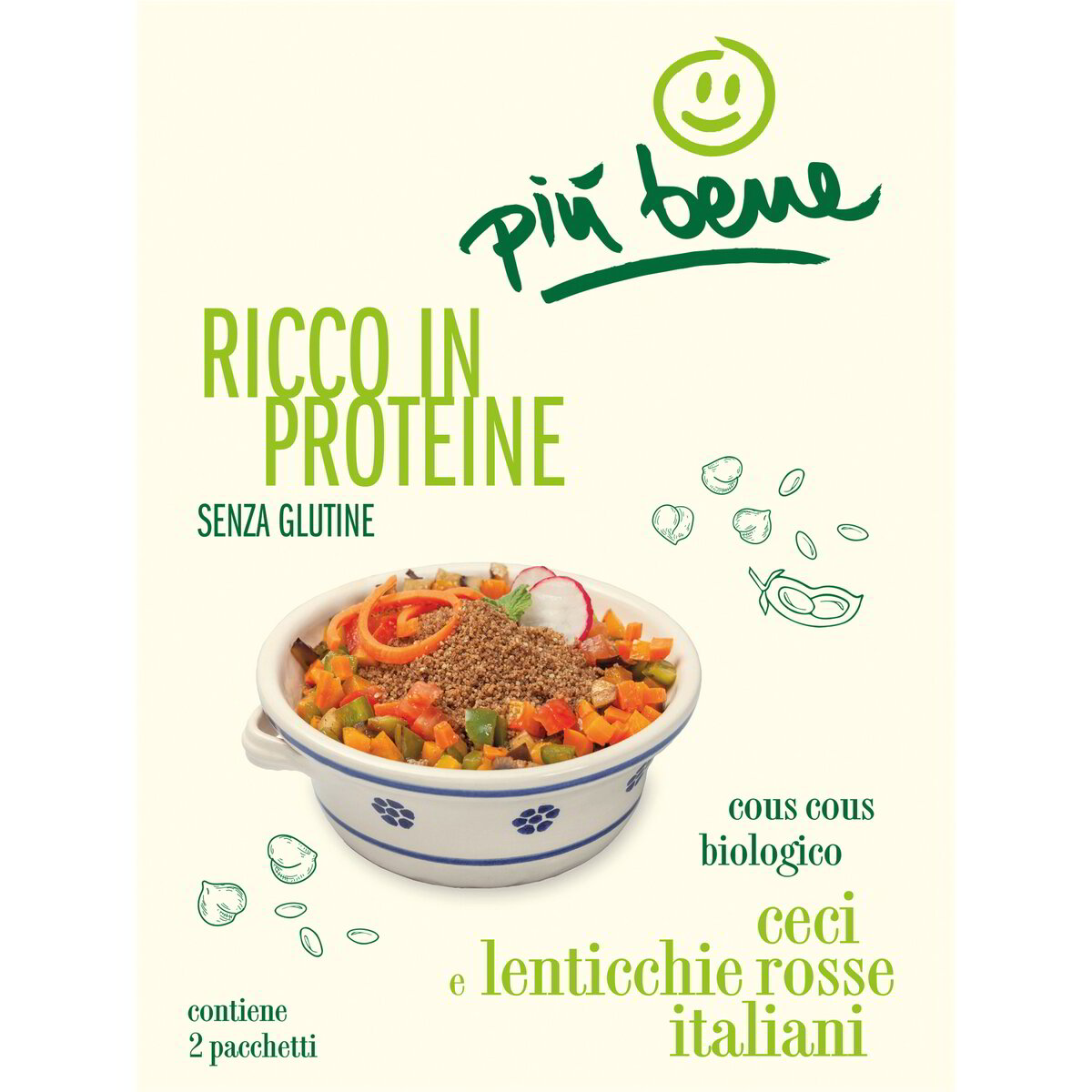 Cous cous ceci e lenticchie rosse