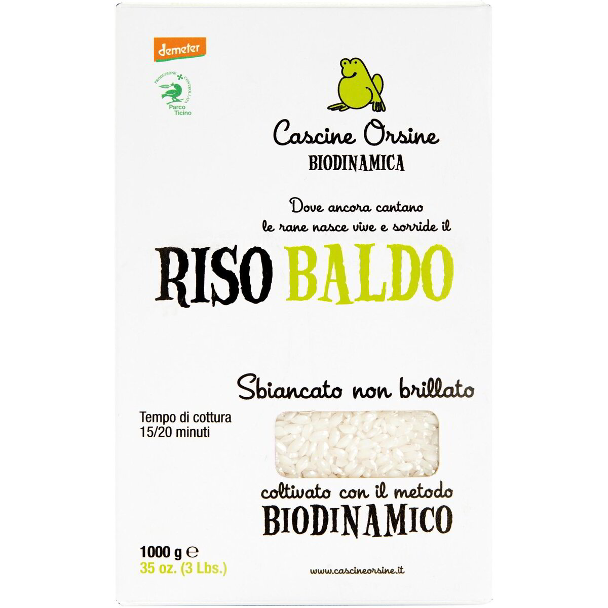Riso Baldo Demeter sbiancato e non brillato
