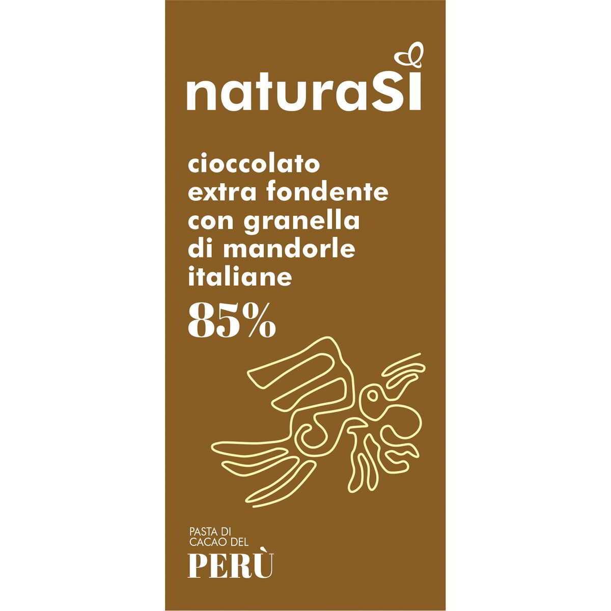 Cioccolato extra fondente 85% con granella di mandorle italiane