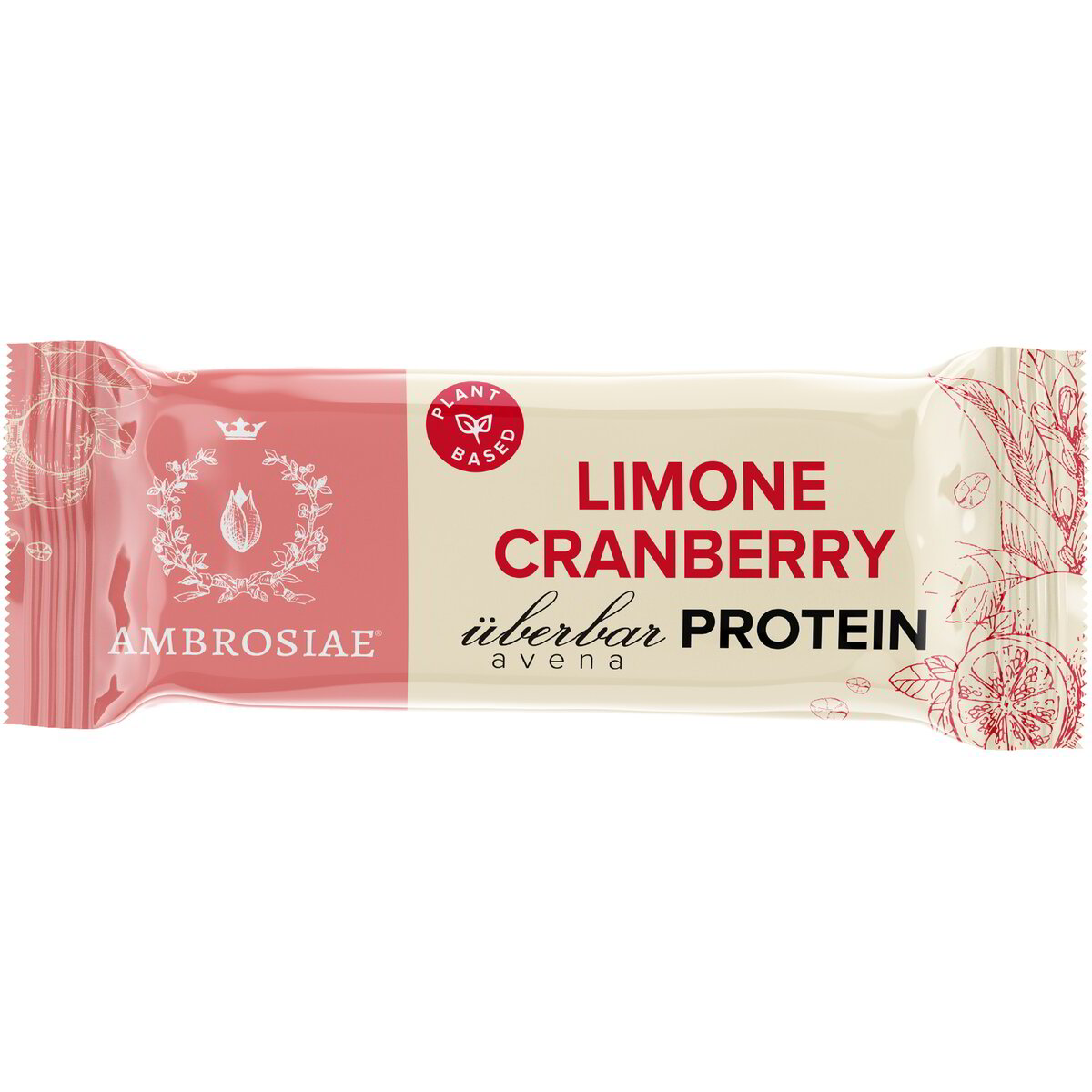 Überbar avena protein limone e cranberry