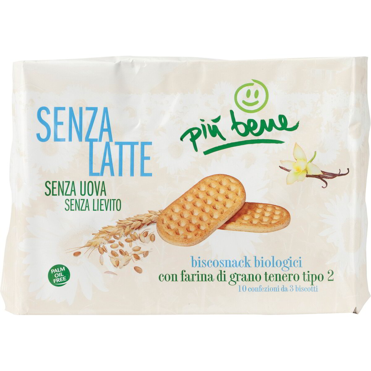 Biscosnack con farina di grano tenero tipo 2 - Senza Latte