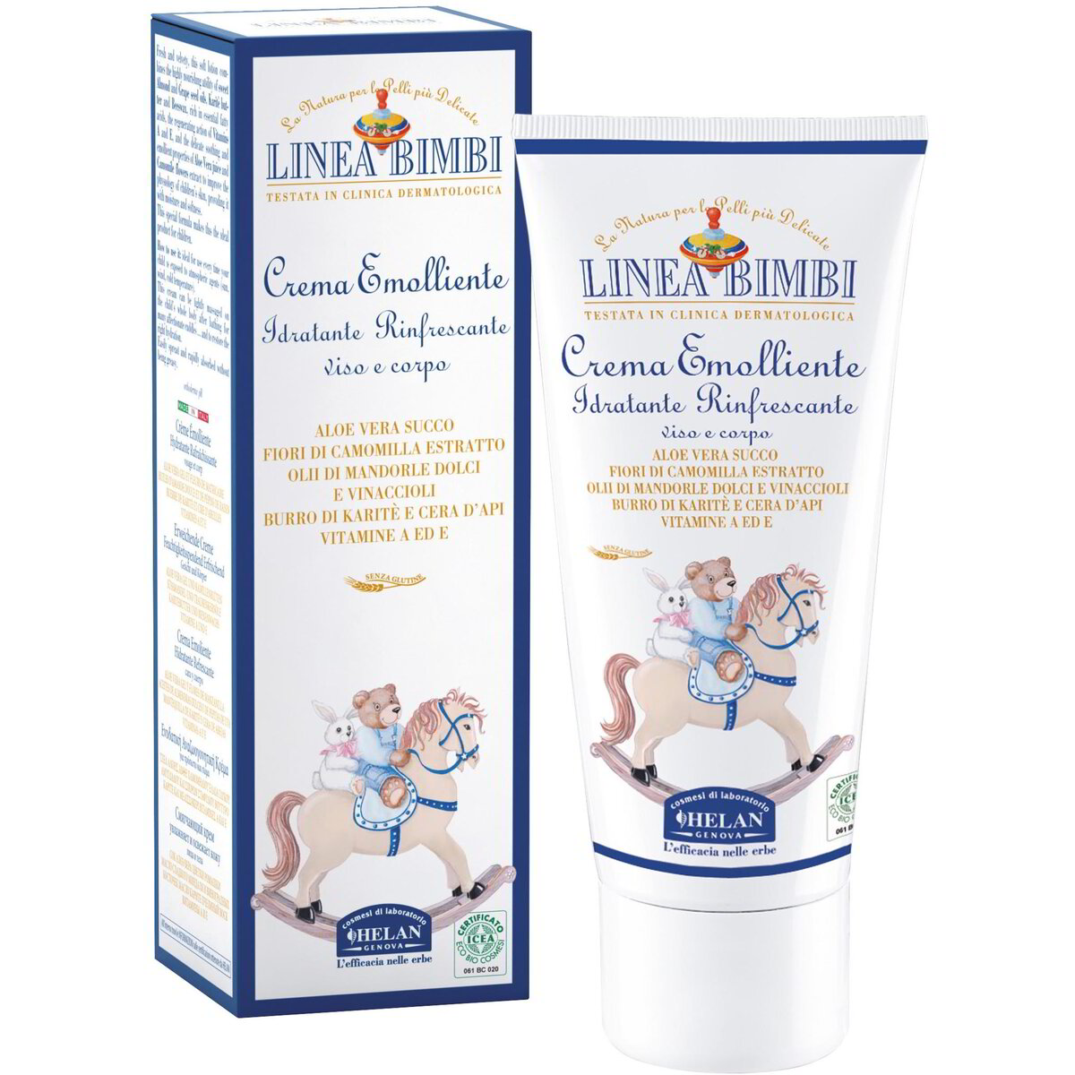 Crema emolliente idratante e rinfrescante Linea Bimbi