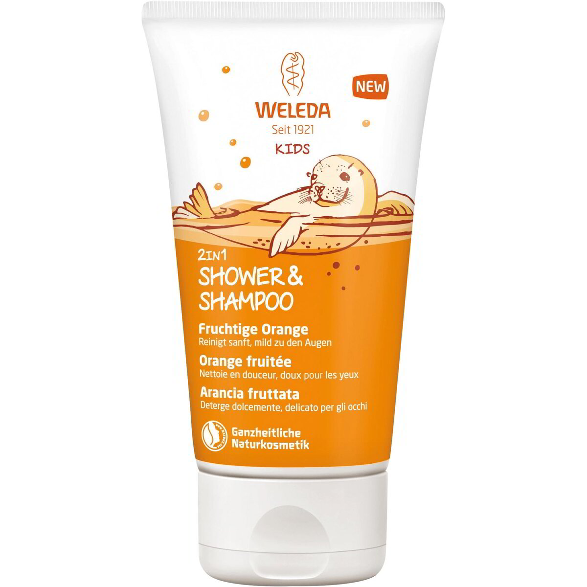 Doccia shampoo bimbi 2in1 all’arancia fruttata