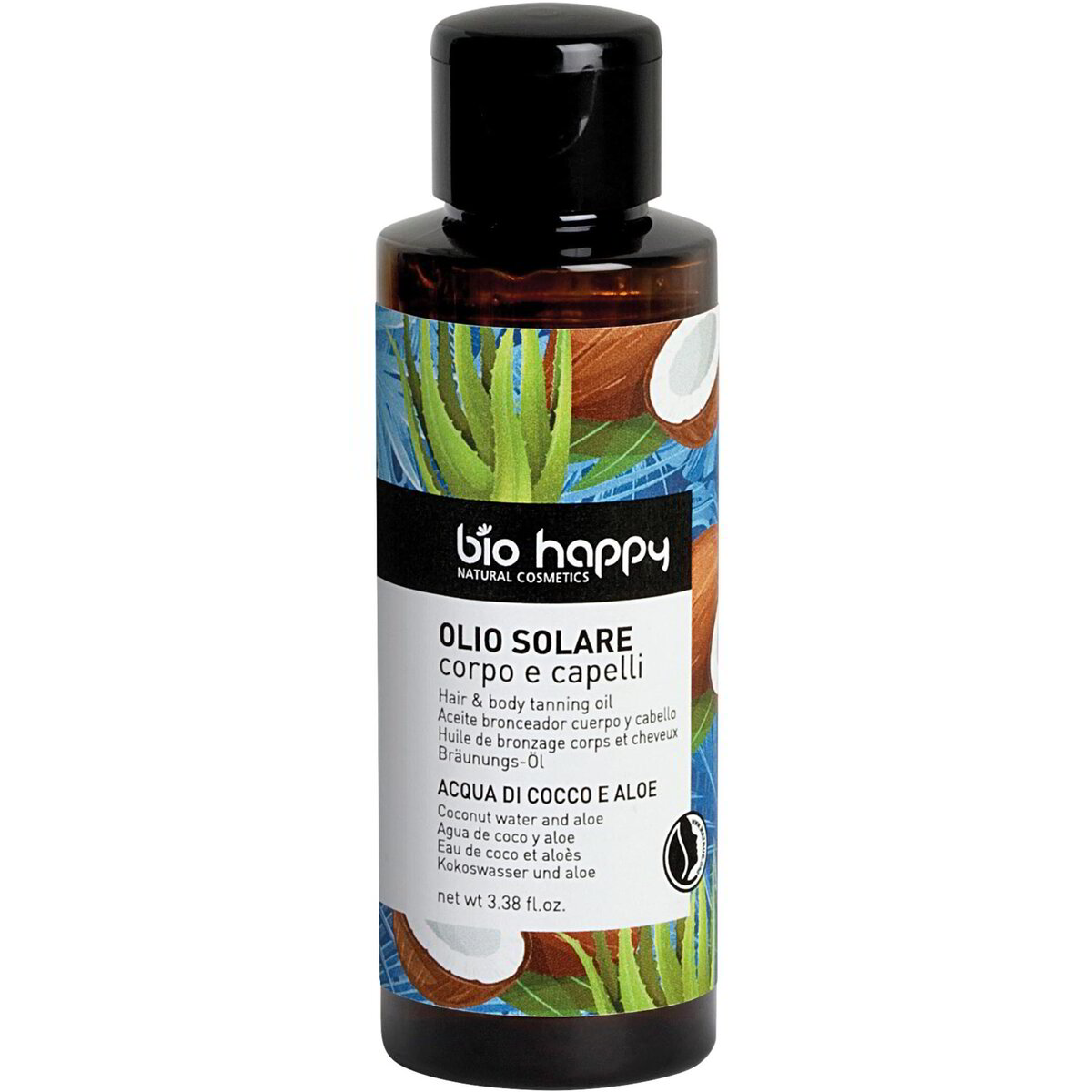 Olio solare corpo e capelli acqua di cocco e aloe