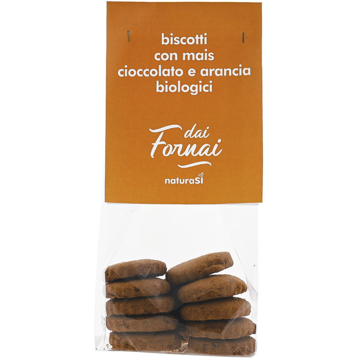 Biscotti con mais, cioccolato e arancia