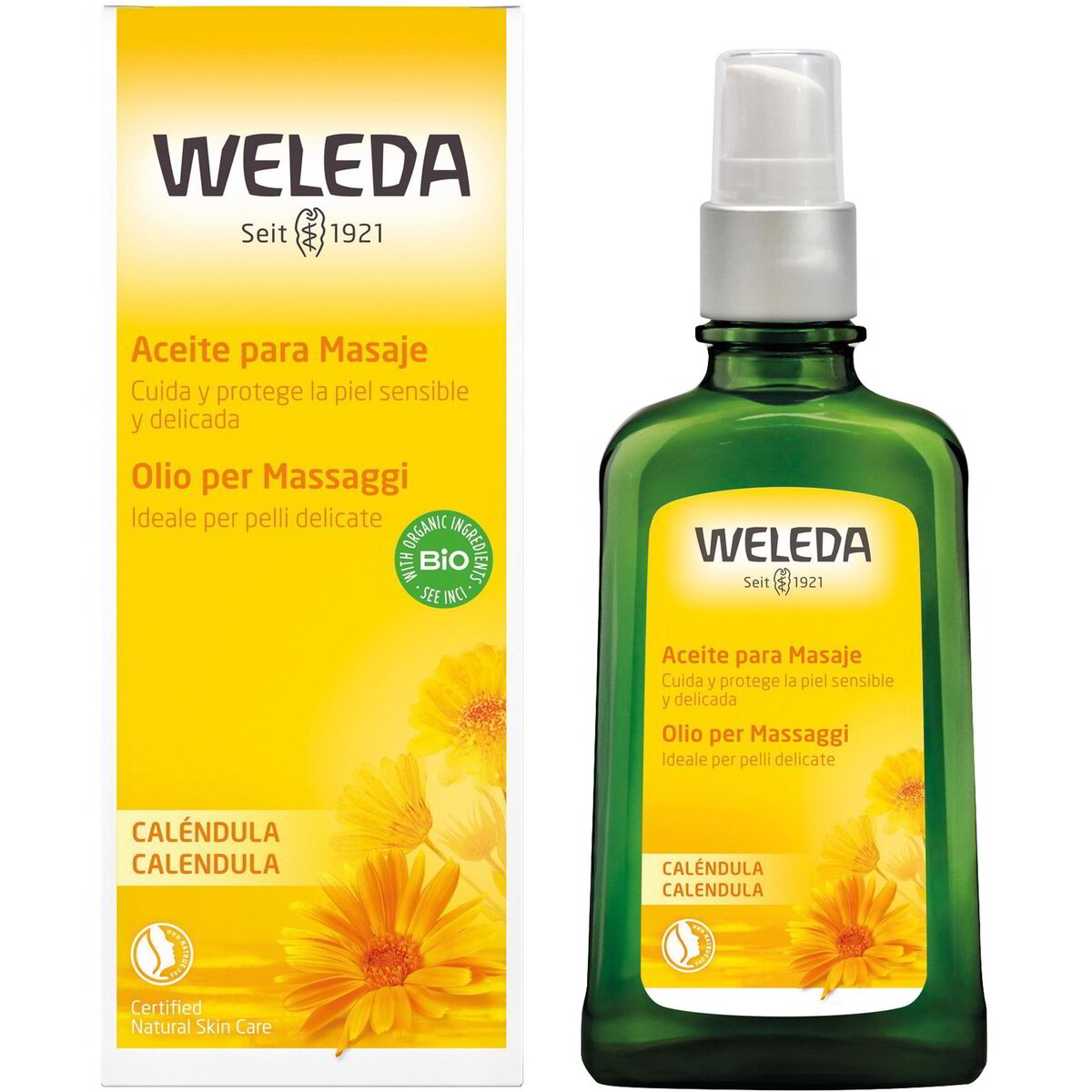 Olio corpo per massaggi alla calendula