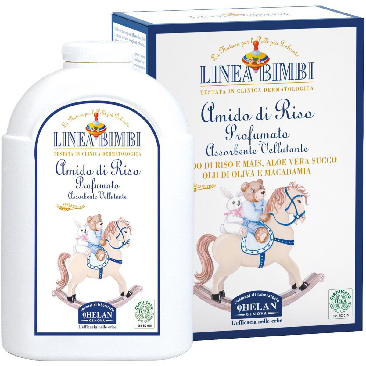 Amido di riso profumato e vellutante Linea Bimbi