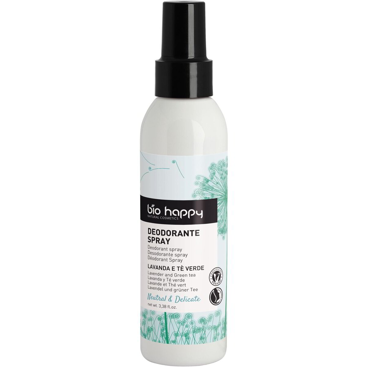 Deodorante spray lavanda e tè verde