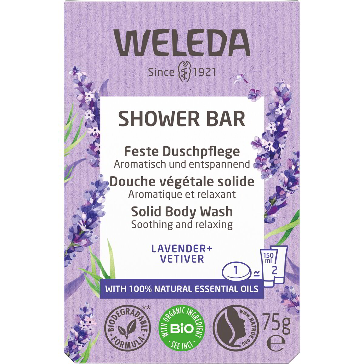 Bagnodoccia solido lavanda e vetiver