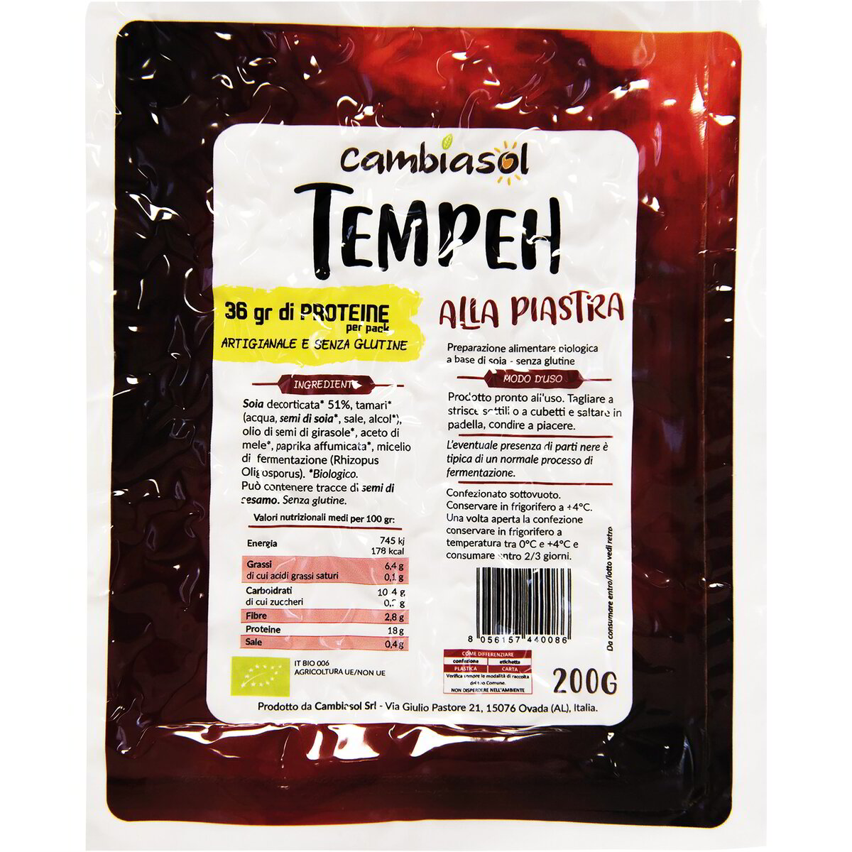 Tempeh alla piastra