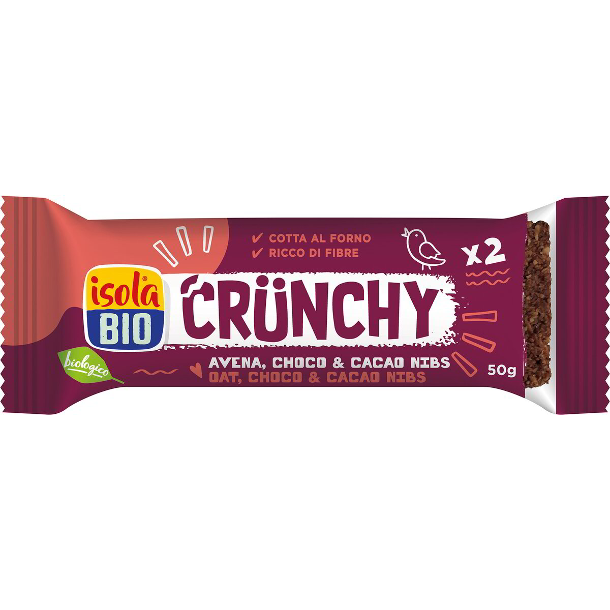Barretta crunchy avena e cioccolato