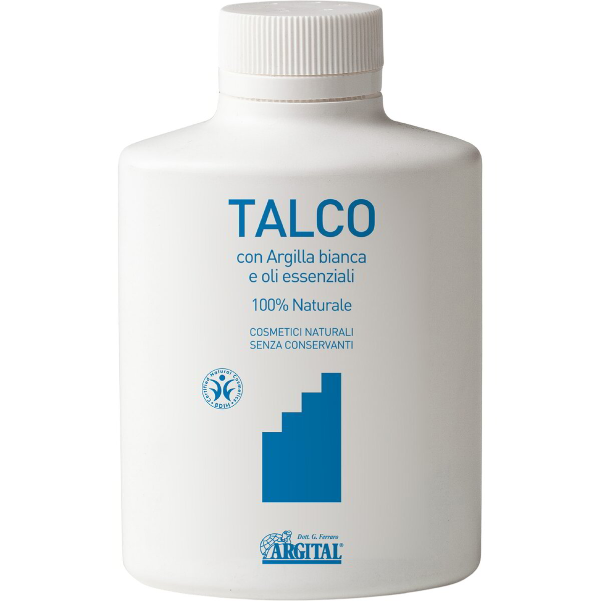 Talco con argilla bianca e oli essenziali di timo