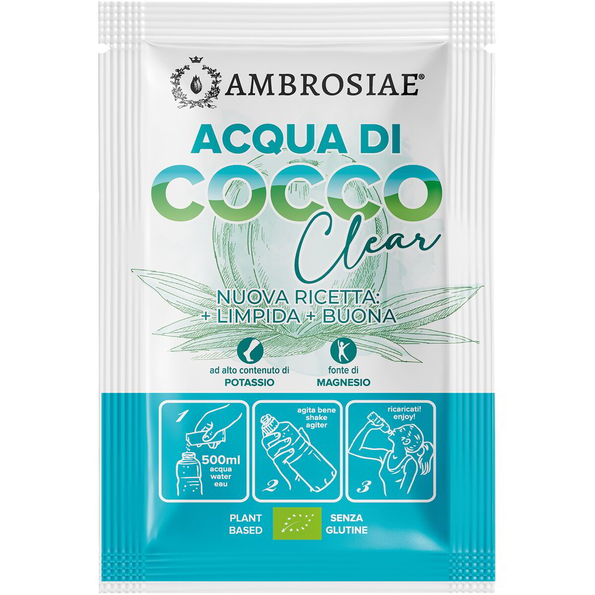 Acqua di cocco disidratata bustine monodose