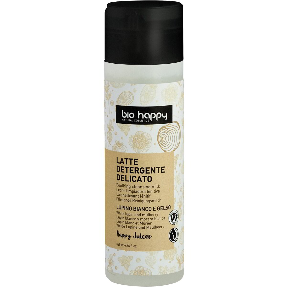 Latte detergente delicato Happy Juices lupino bianco e gelso