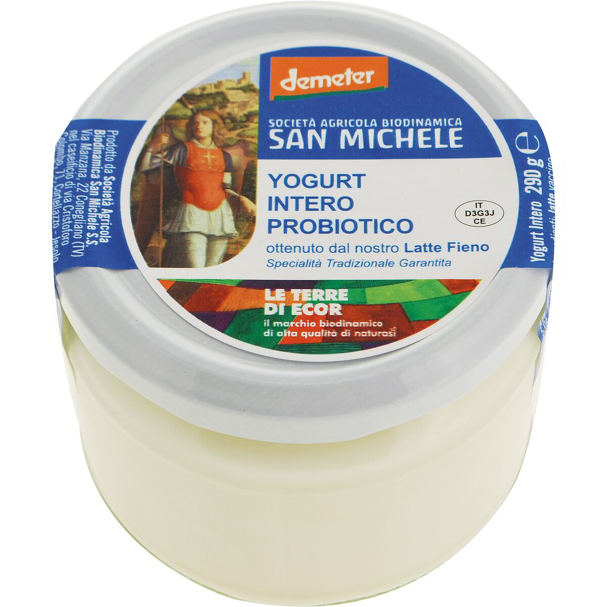 Yogurt intero probiotico al naturale biodinamico