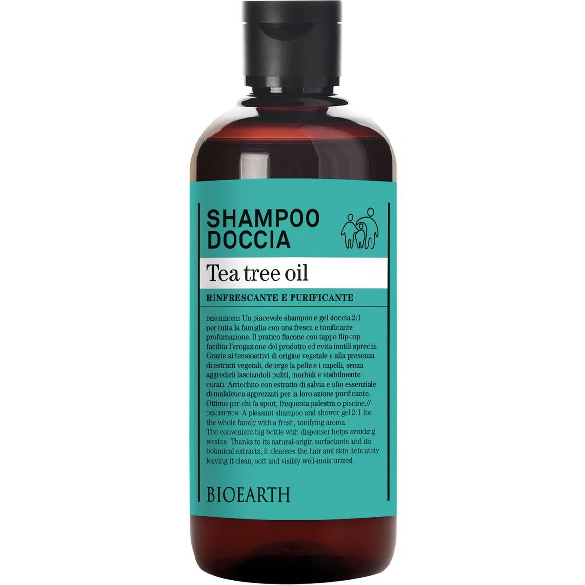 Shampoo doccia rinfrescante con tea tree oil