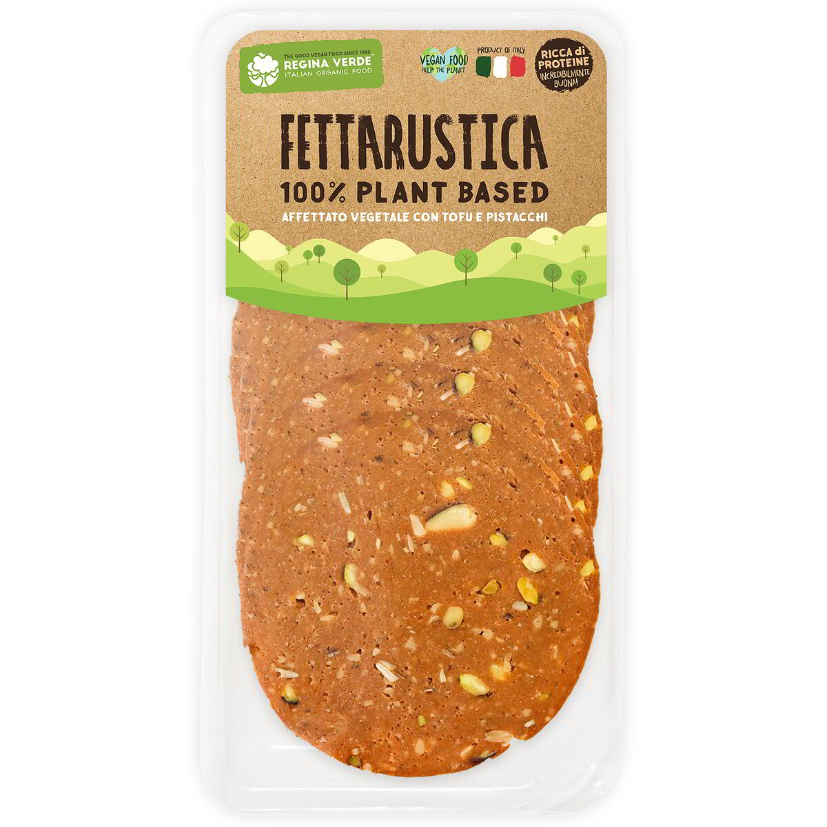 Fettarustica affettato vegetale con pistacchi